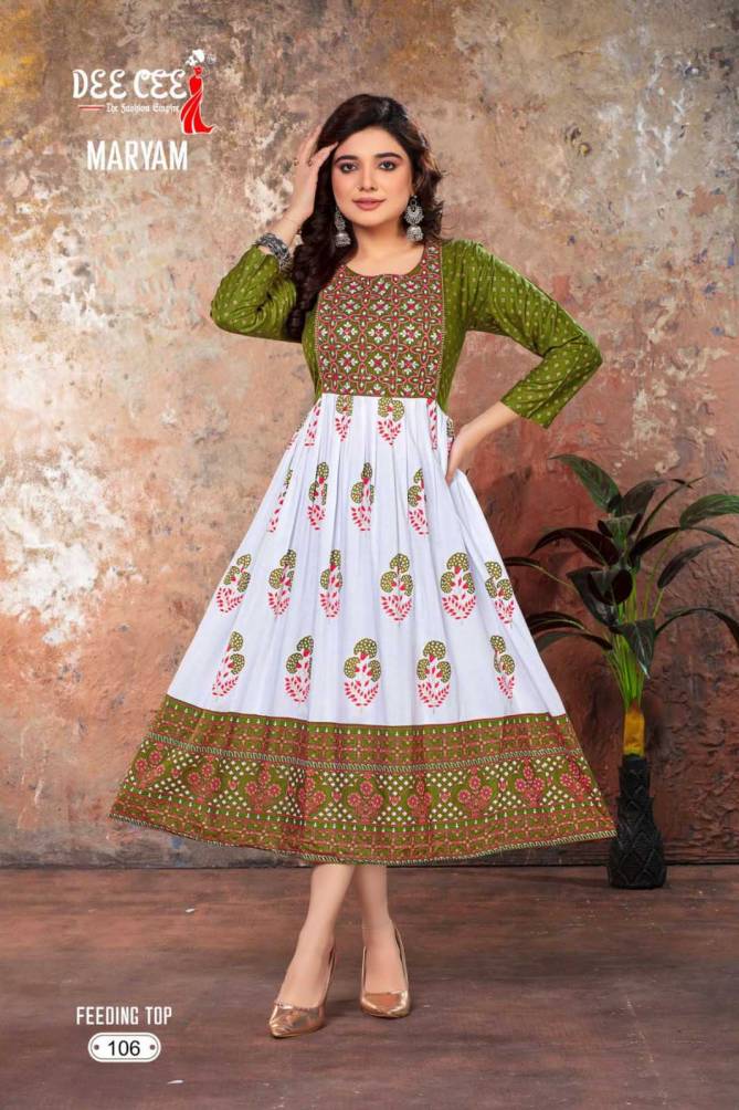 Maryam By Dee Cee Rayon Printed Long Kurtis Wholesale Clothing Suppliers In India

